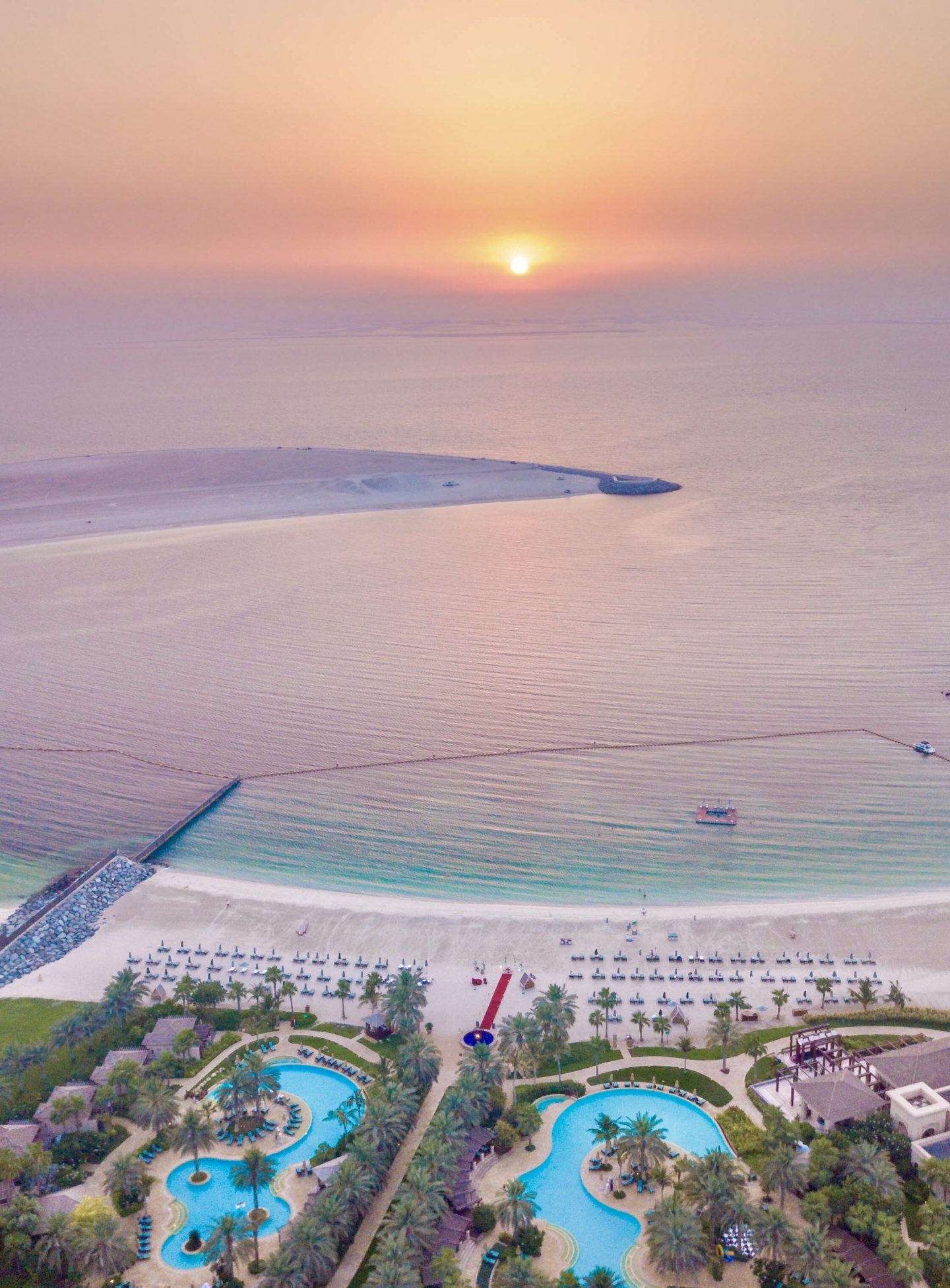 Four Seasons Dubai Sunset Drone